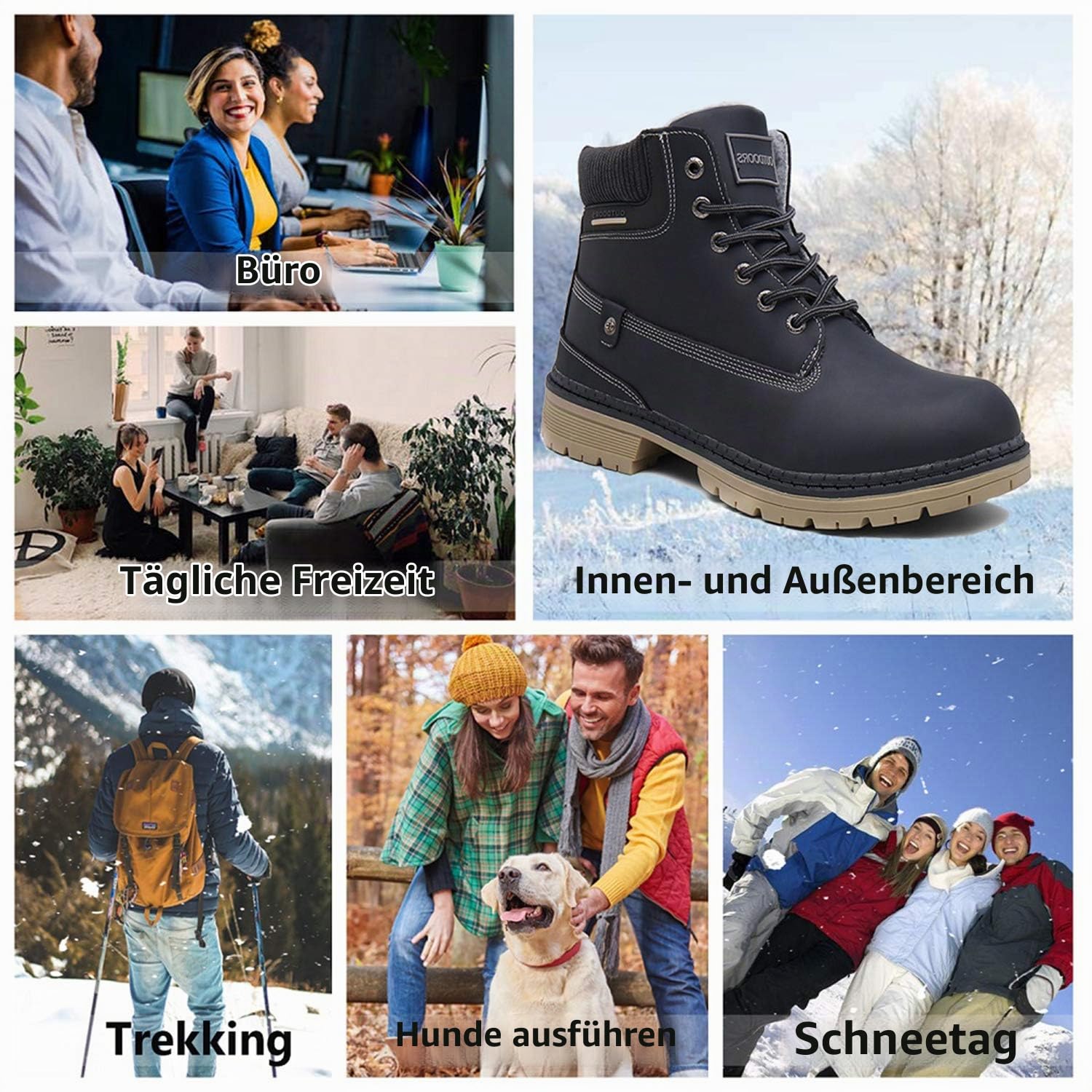 Eagsouni Winterschuhe Herren Damen