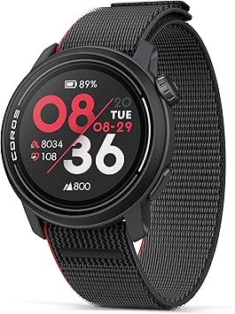 COROS PACE 3 GPS Sport Watch Lightweight, Comfortable Running Watch, 17-Day Battery Life, Accurate GPS, Heart Rate Monitor, Navigation, Sleep Tracking, Training Plan, Run - Black Nylon
