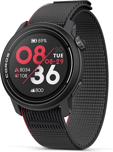 COROS PACE 3 GPS Sport Watch –Lightweight, Comfortable Running Watch, 17-Day Battery Life, Accurate GPS, Heart Rate Monitor, Navigation, Sleep Tracking, Training Plan, Run - Black Nylon