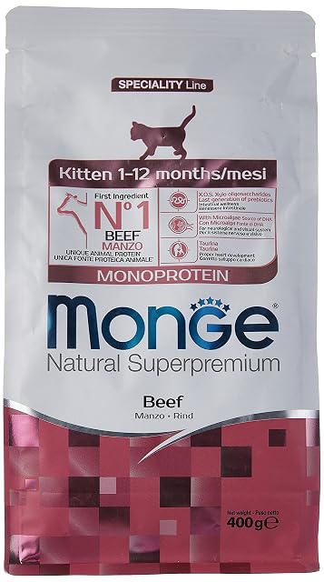Monge Natural Superpremium Kitten Carne monoproteica 400g (Comida para Gatitos)