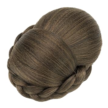 IMISSU Braided Chignon Hair Cover Donut Hair Pieces Scrunchies Hair Bun Wig Clips for Updo Styles Mix Brown