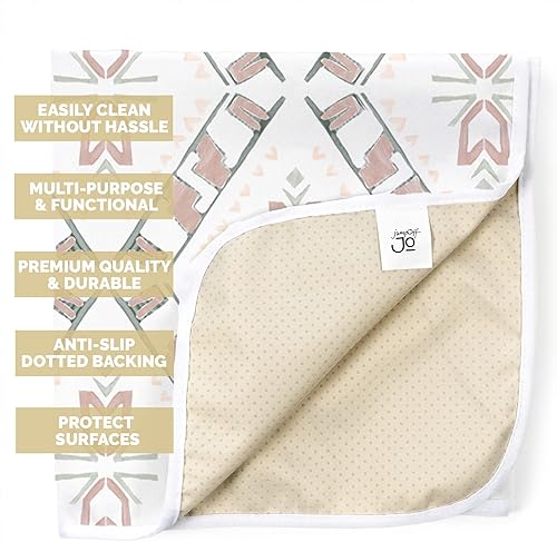 Miniatura 3 de JumpOff Jo - Tapete grande para salpicar debajo de la silla alta, asiento elevador, mesa, atrapa alimentos - Protege el suelo y la alfombra de