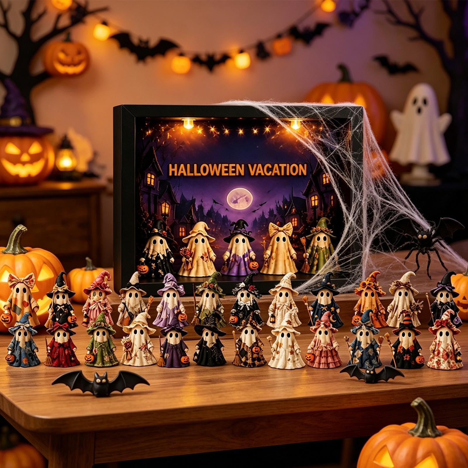 Calendario 'Avvento Di Halloween 2026 24 Giorni Fantasmini con | Decorazioni Di Halloween A Conto Alla Rovescia Per Bambini Bambine Ragazzi Adulti Vacanze Feste Compleanni Festival