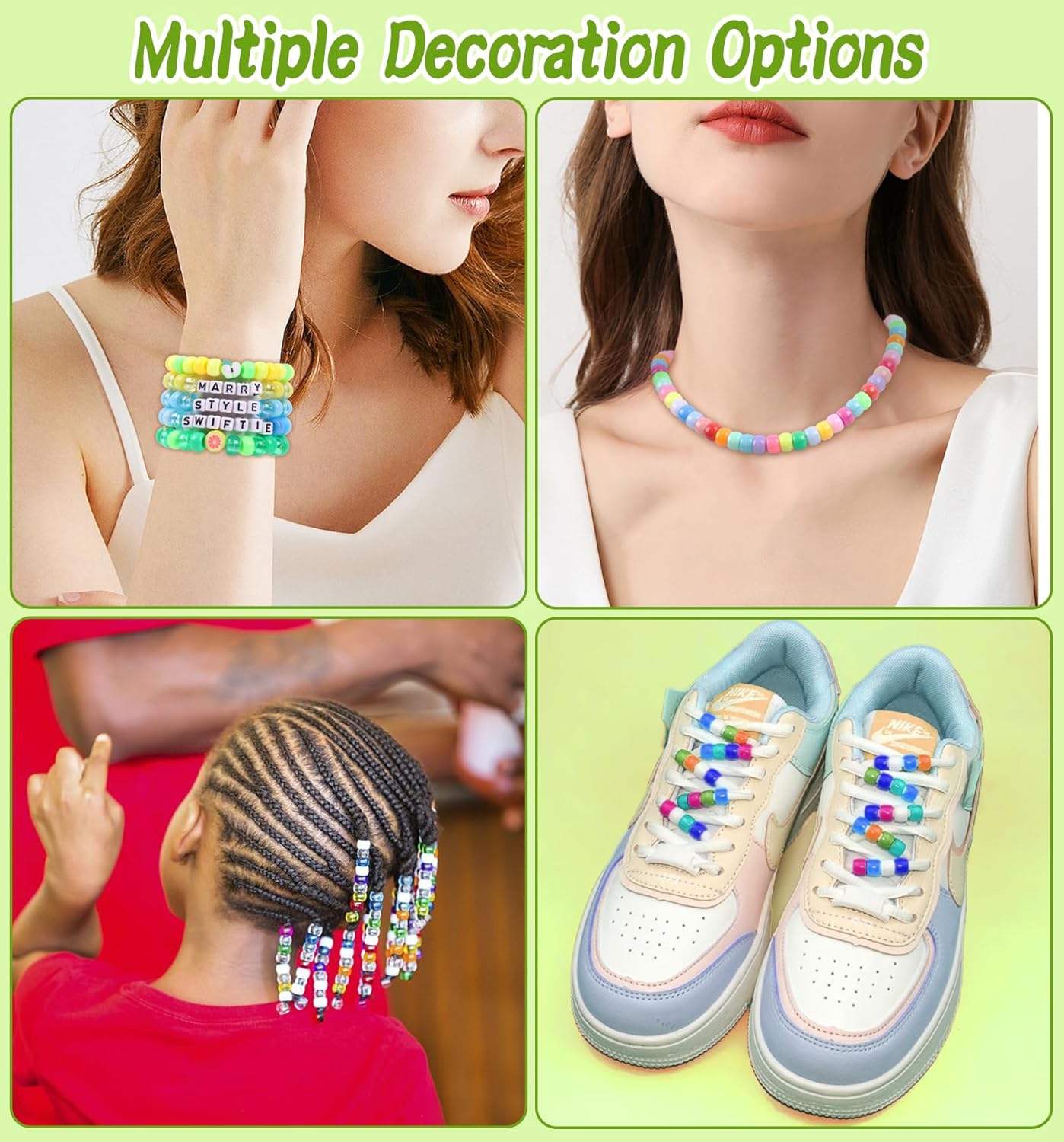 Pony Beads Pizooro Clay Beads Boxes Bracelet Making Kit