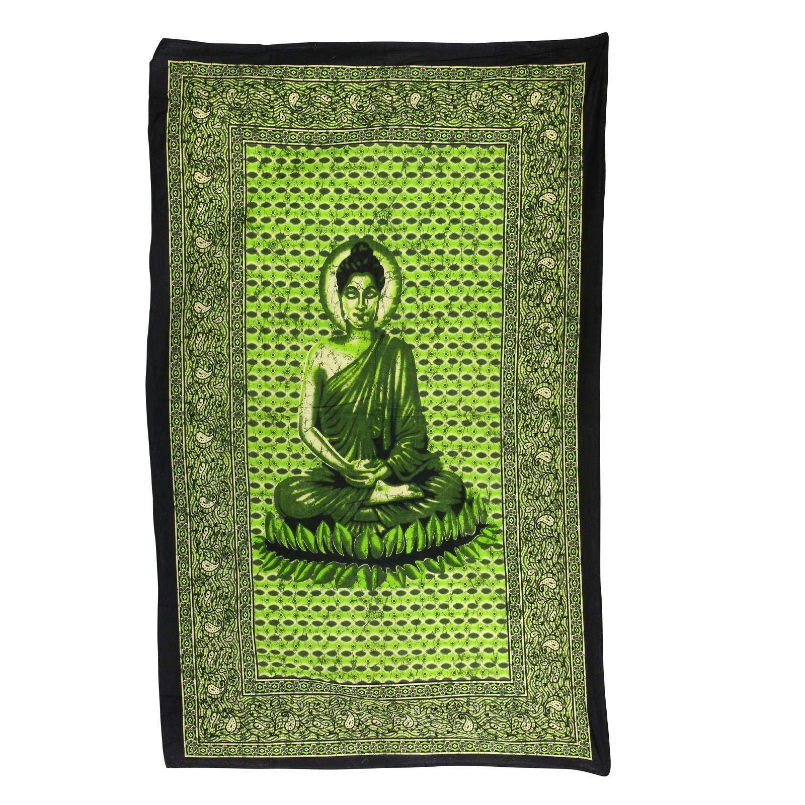 Couverture de méditation Bouddha verte pour créer un coin zen