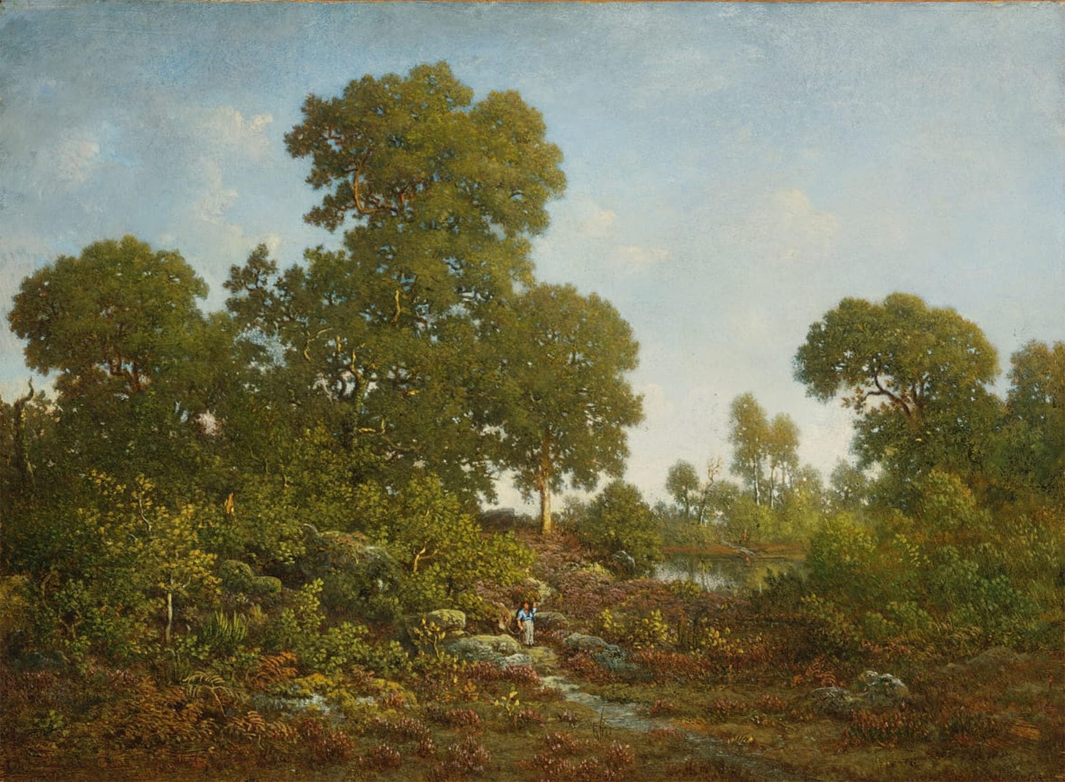 ARTXLXXBN Famous Prints Artwork Pictures Poster Painting Art Springtime by Theodore Rousseau Artwork Landscape Pictures for Home Decor 60x90cm