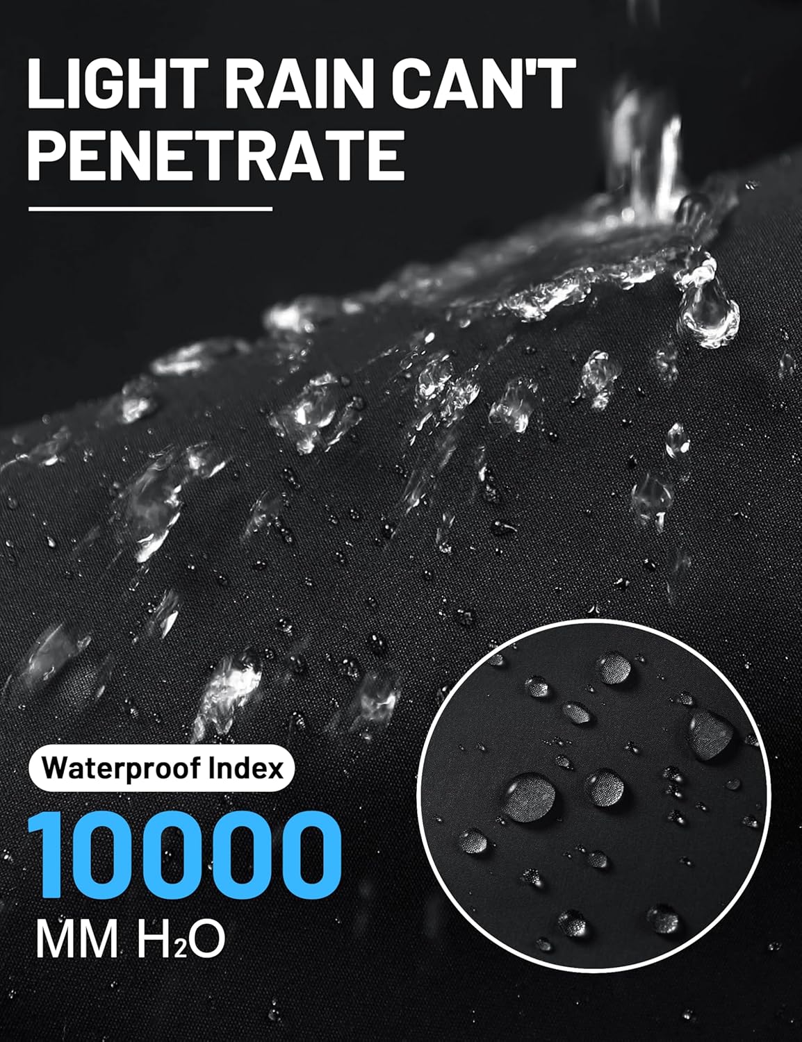 TACVASEN Men's Hooded Softshell Jacket Waterproof Fleece Lined Rain Jacket Lightweight Windbreaker Winter Coat Outdoor Hiking - Image 3