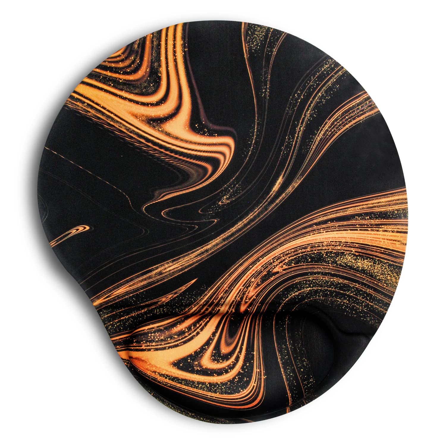 HODYXIN Ergonomic Mouse Pad with Wrist Support,Cute Mouse Pads with Wrist Rest,Comfortable Mouse Pad for Home Office Gaming Working Computers Laptop,Pain Relief with Non-Slip PU Base (Black Gold) — image 1