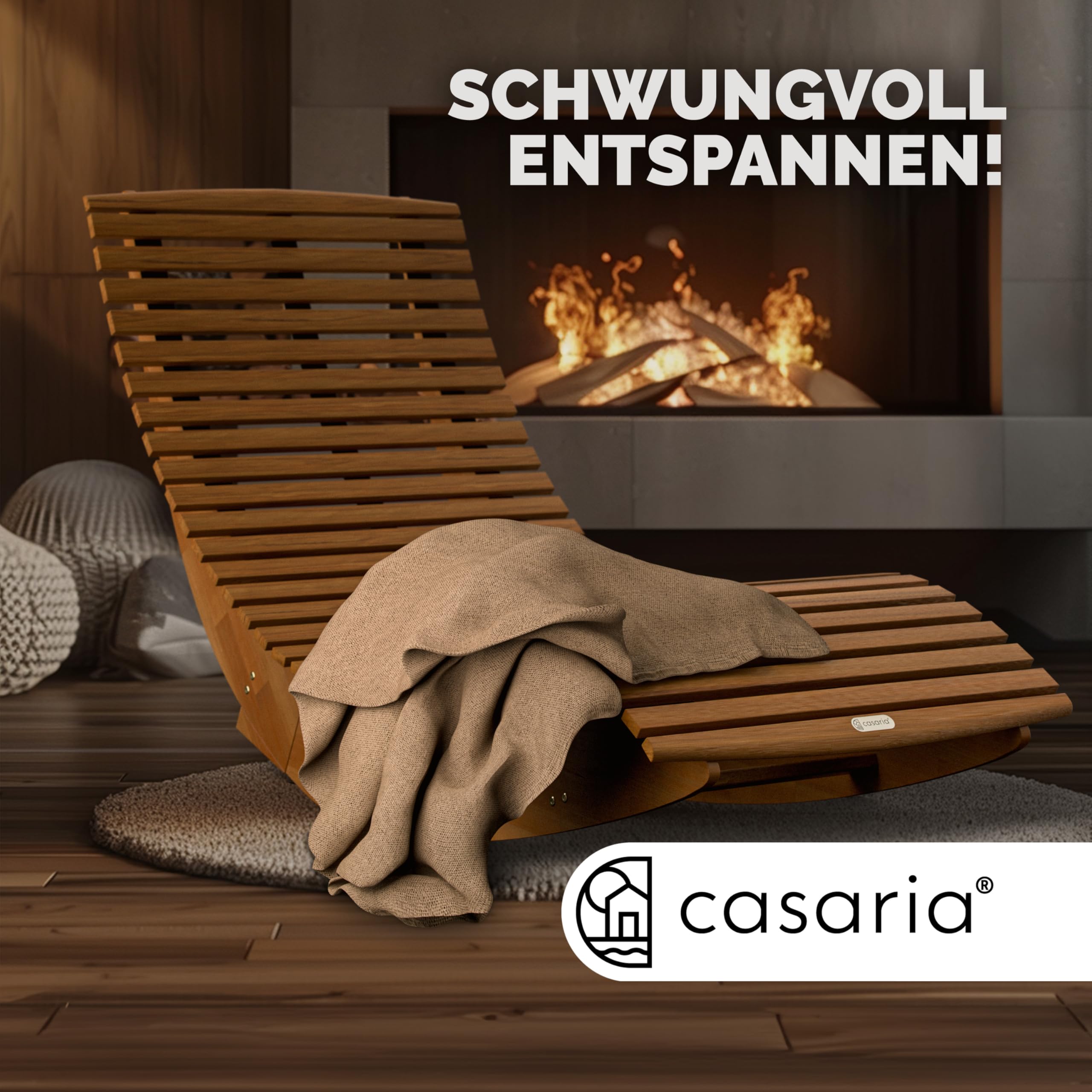 Casaria® Sonnenliege Klappbar Wetterfest Holz 160kg Belastbarkeit Pflegeleicht FSC®-Zertifiziert Akazie Garten Balkon Sauna Liege Holzliege Relaxliege 195x60cm