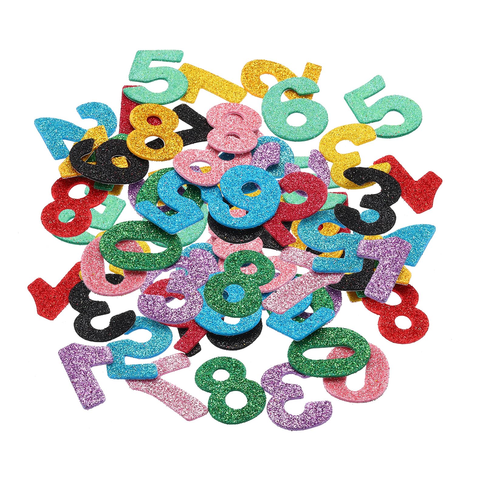 Chiffres en mousse EVA pour scrapbooking et carterie, stickers numérotés loisirs créatifs x60
