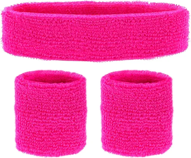 Widmann Adjustable Neon Sweatband Set - Headband & 2 Wristbands for Horses