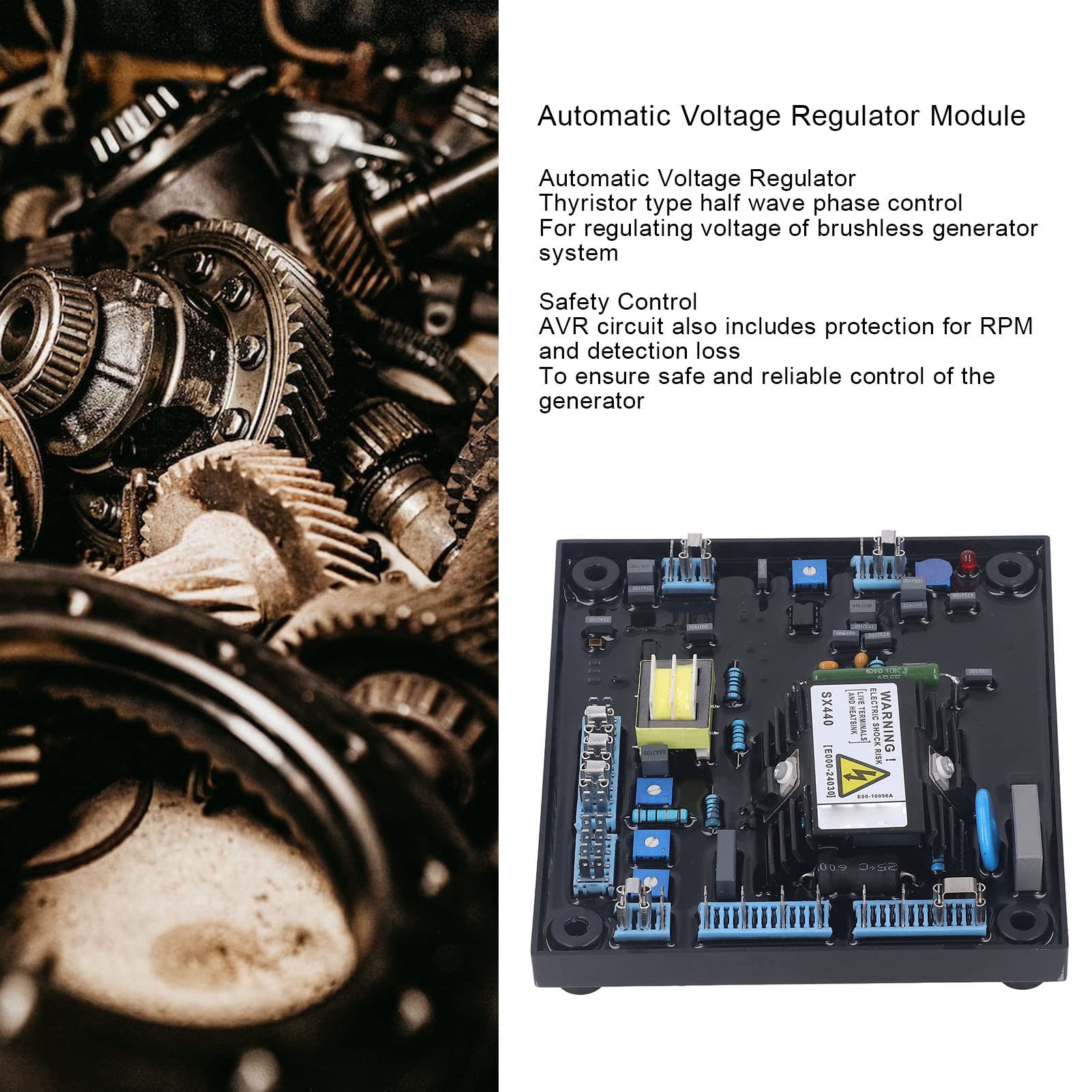 SX440 Zestaw Generatora Diesla Automatyczny Regulator Napięcia 1 Faza 2 Drut AVR Regulator Napięcia Wzbudzenia Płyta Regulatora 190-264V
