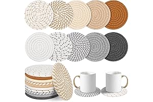 10 Psc Cotton Coasters - The Perfect Way to Protect Your Surfaces