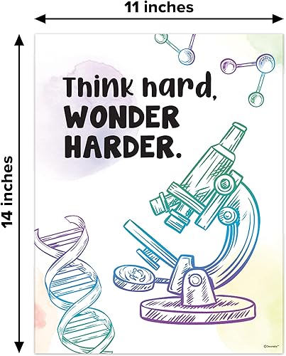 Miniatura 10 de Decorably 12 pósteres de química de aparatos científicos para aula, 11 x 14 pulgadas, decoración escolar laminada mate, para pasillos, tablones