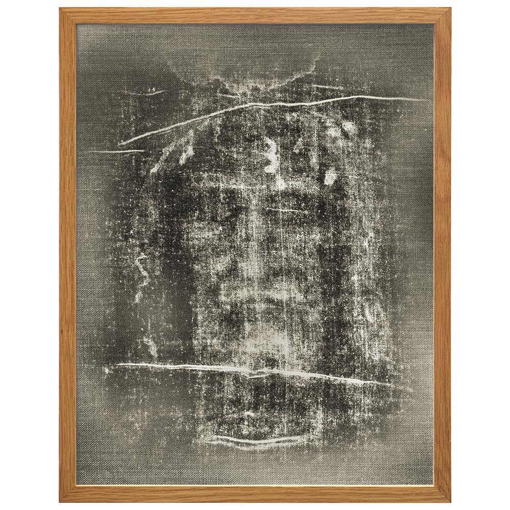 Jesus Wall Decor LARGE -11x14 Jesus Christ Shroud of Turin Poster FRAMED - Catholic Gifts, Christian Wall Decor, Religious Wall Art, Priest Ordained Minister, Living Bedroom Home Decor, spiritual Gift