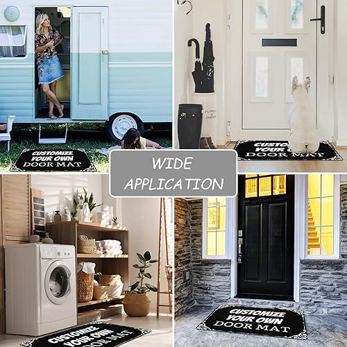 Miniatura 14 de Personalized Text/Logo/Photo Doormat - Custom Welcome Mat with Non-Slip Backing Indoor/Outdoor Customized Home Entrance Bathroom Kitchen Camping Mats