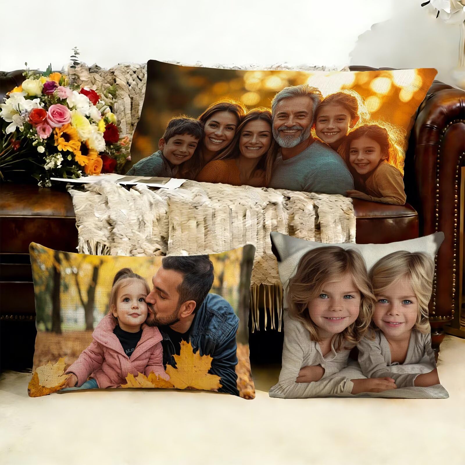 Cojin Personalizado Foto a Doble Cara 60x180cm - Cojines Exterior,Funda de Almohada Impermeable - Regalo Original para San Valentín y Aniversario Parejas para Cama Sofa Terraza Salon Jardin J1-281
