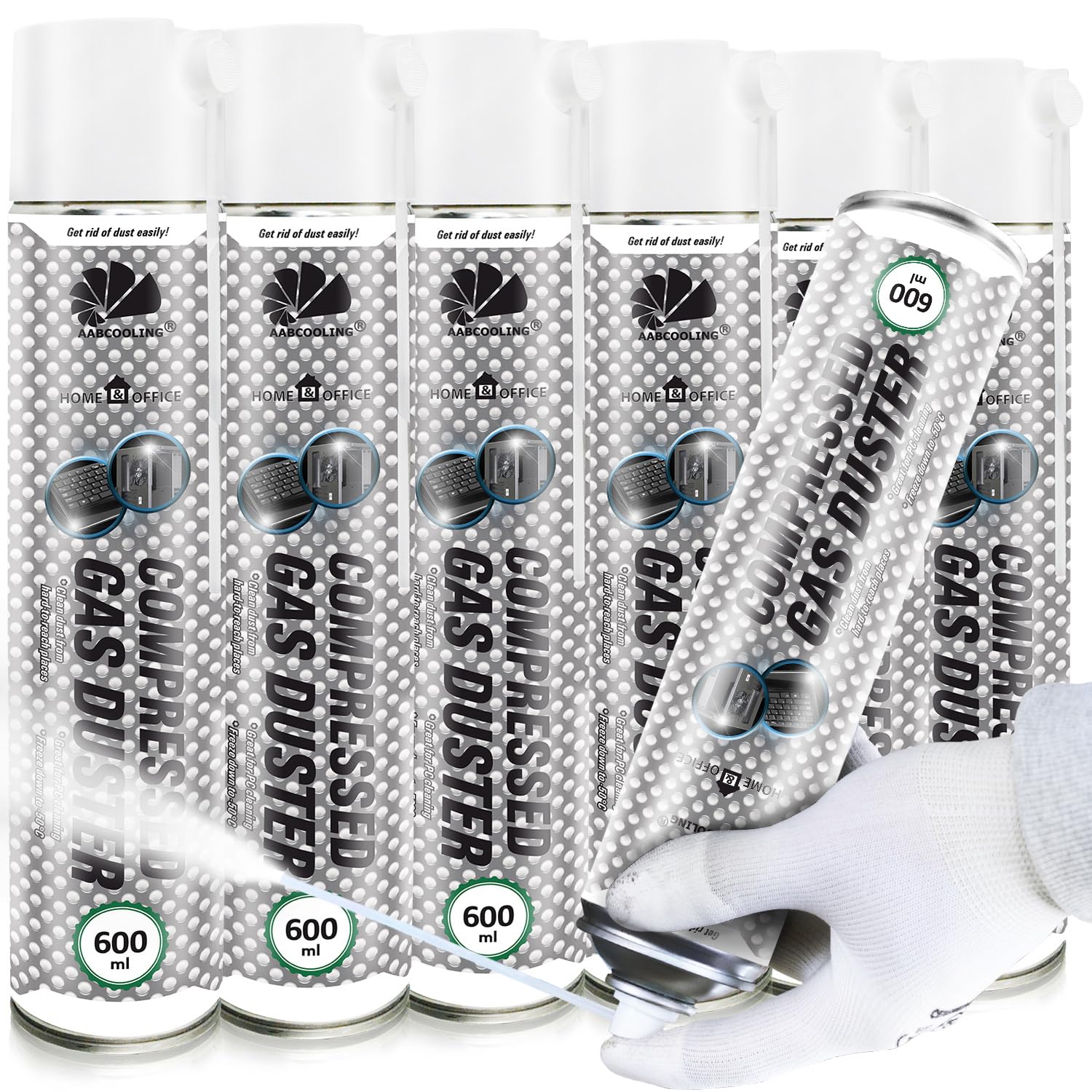 AABCOOLING Home&Office Sprays Nettoyants pour Moteur 6x600ml – Spray Congelant -50°C, Montage et Extraction Roulements, Réparation Thermostat, Dégivrage Électronique, Bombe Froid, K5