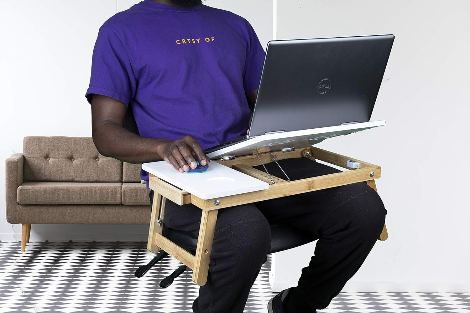 Hot Deals Mind Reader Cooling Laptop Desk Adjustable Bed Tray with Folding Legs, Portable Fliptop Table, Tilting Sections for Work, Reading, Studying, Bamboo, White ❤ Crazy Deals Mind Reader Cooling Laptop Desk Adjustable Bed Tray with Folding Legs, Portable Fliptop Table, Tilting Sections for Work, Reading, Studying, Bamboo, White