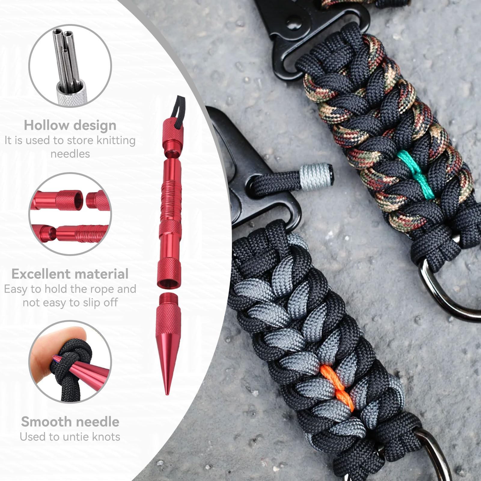 Snapklik.com : Umbrella Rope Needle, Aluminum Lacing Stitching Needles ...