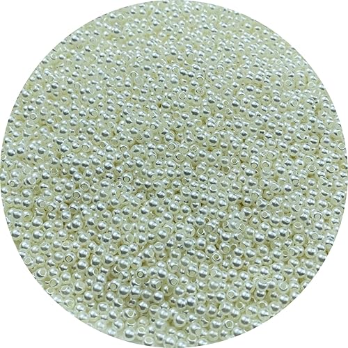 1000 cuentas de perlas para manualidades, perlas sueltas de 0.236 pulgadas (0.236 in), cuentas espaciadoras redondas para aretes, pulseras,