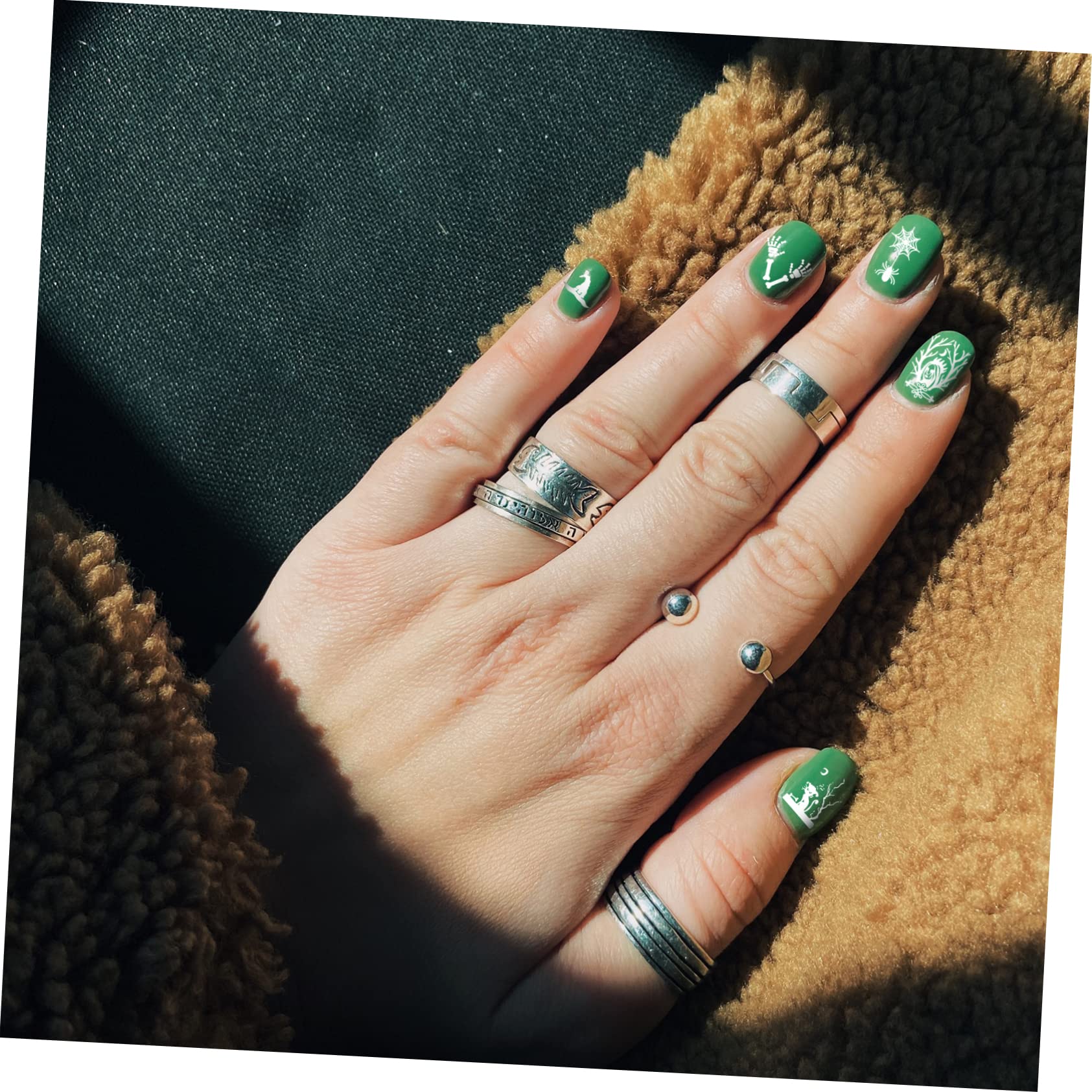 FRCOLOR 30pezzi Piastre Per Unghie Halloween Template Creativi Inossidabile Per Nail Manicure Per e Regali e Ragazze