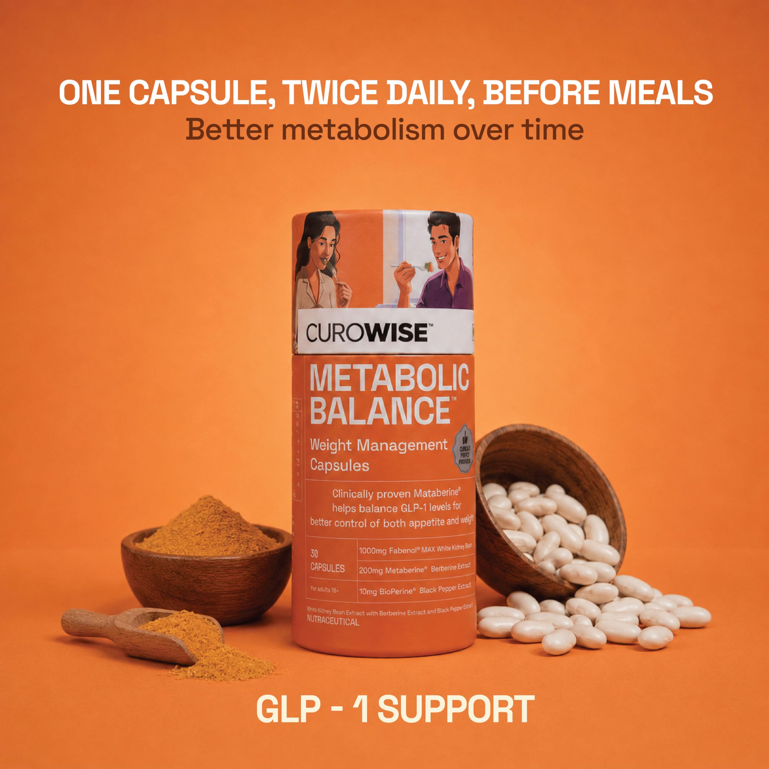 Metabolic Balance Weight Management Capsules | 200mg Metaberine® Berberine & 1000mg White Kidney Bean Extract | Supports Metabolic Health, Healthy Weight Management & Appetite Control | 30 Capsules — Amazon image 6