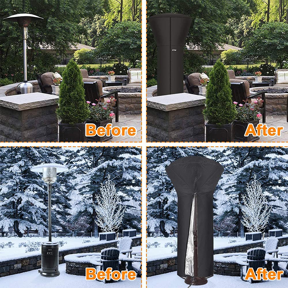 Patio Heater Cover, Impermeabile Copertura Riscaldatore Patio, Copertura Fungo A Gas, Fungo Riscaldante per Esterno A Gas, 420D Oxford, per Mobili da Giardino Terrazza, 226 x 89 x 48 cm