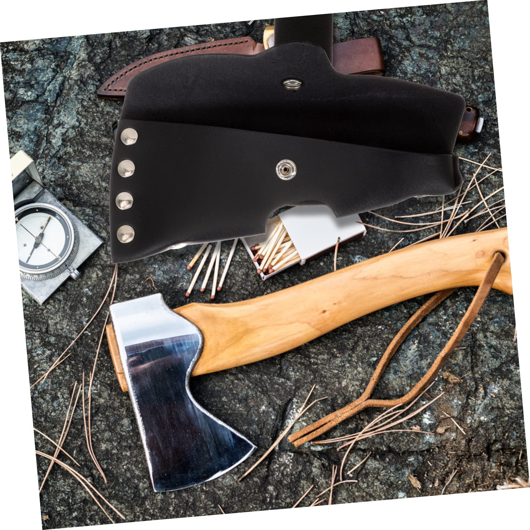 Toddmomy 2pcs Protective Axe Cover Sleeve for Outdoor Camping Enclosure Fit Design Safeguards Blade from Damage