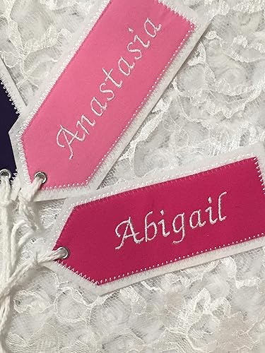 Miniatura 4 de Personalized Embroidered Christmas Stocking Name Tag, Easter Basket Name Tag, Fabric Embroidered Gift Tag