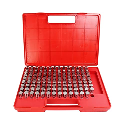 HFS (R) Juego de medidores de pasador de acero Minus M4 con herramienta de medición de precisión de caja de plástico para aplicaciones industriales