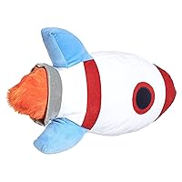 Amazon Basics Kids Space Rocket Decorative Pillow - Ultra Soft Spaceship Throw Pillow, 16.5x4 Inch Polyester Bedroom Decor