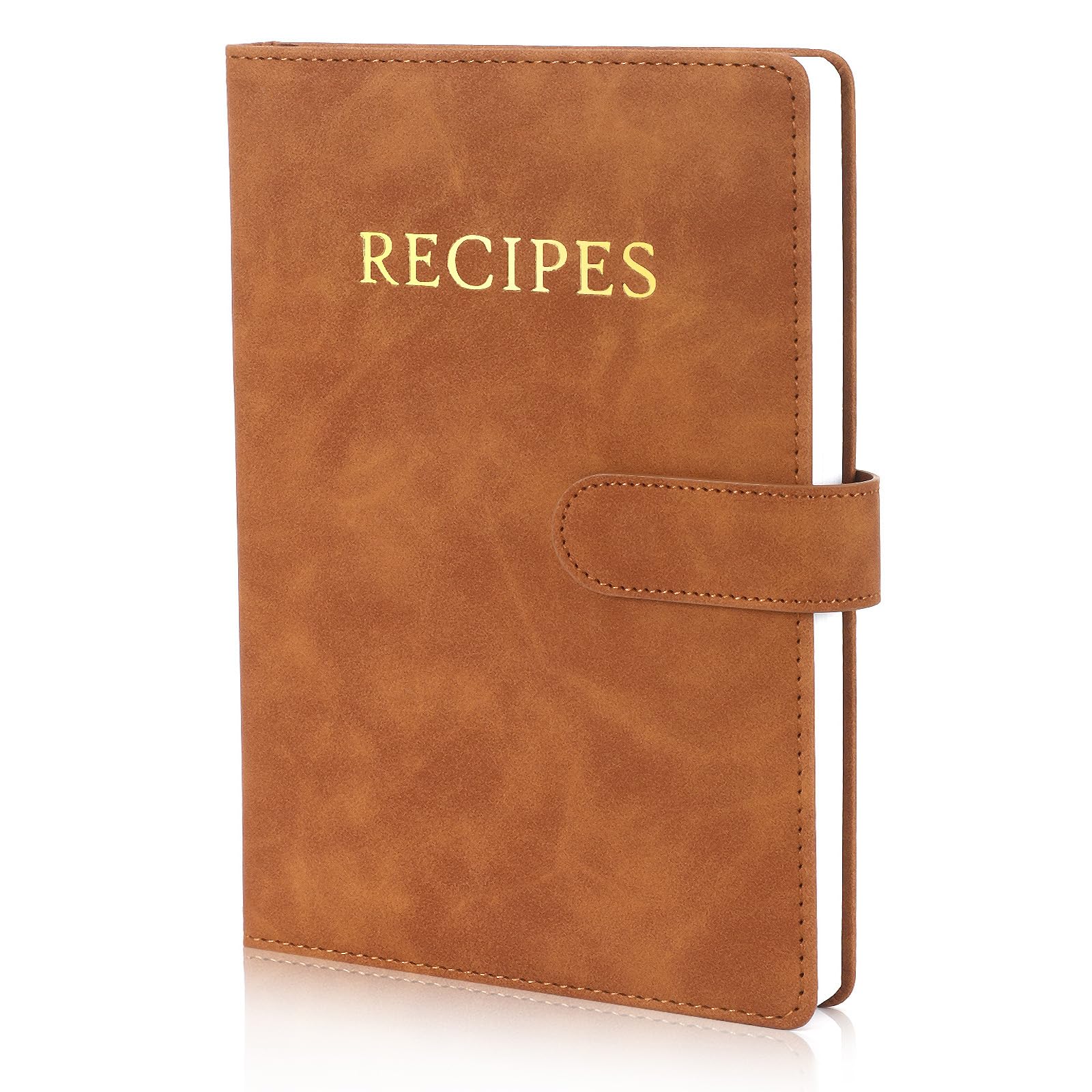 JULEASEL Leeres Rezeptbuch zum Einschreiben eigener Rezepte, Ledereinband, dickes Rezeptsammelbuch mit 236 Seiten, leeres Kochbuch für Familienrezepte, einzigartiges Andenken, Geschenk für