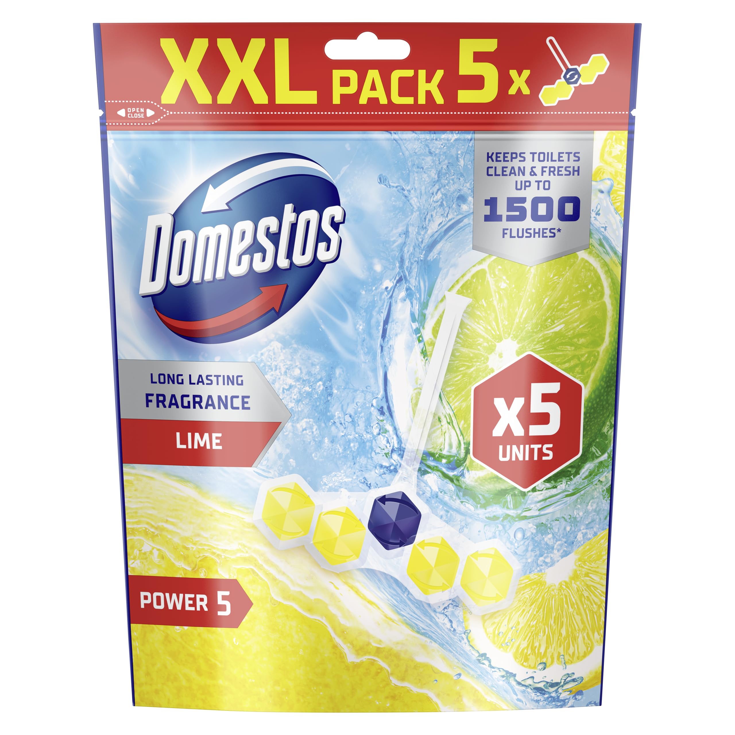 Domestos Pack Of 5 Power 5 Rim Blocks