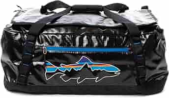 希少Patagonia ブラックホールダッフル Fitz Trout 55L Patagonia Black Hole Duffel - 55L - Black Fitz Trout | Gifts