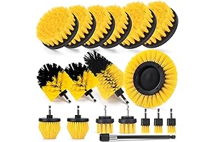 Drill Brush Auto Detailing Essential: SHIELDPRO 18-Piece Drill Brush Set
