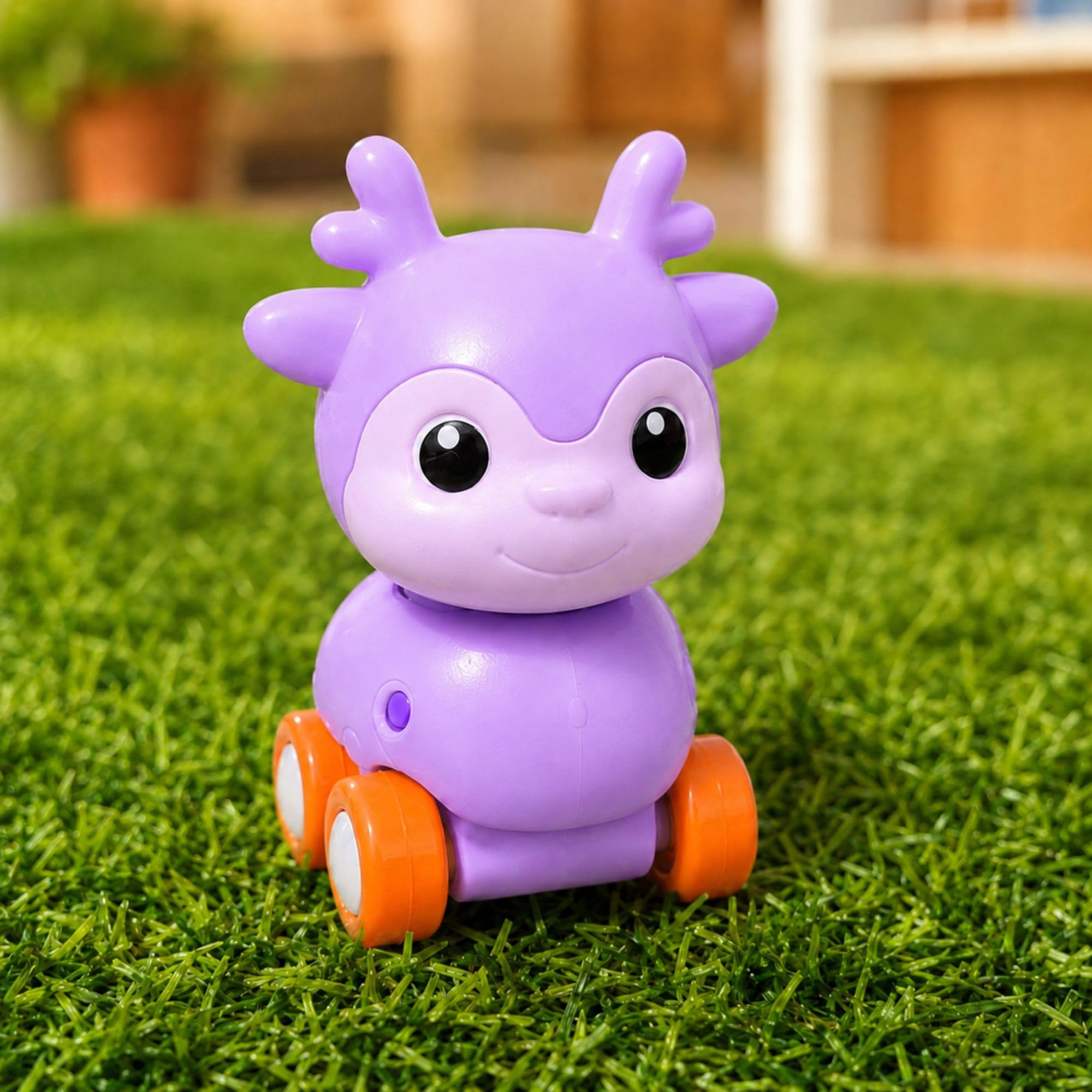 GRAPHENE Press & Go Deer Toy for Kids Press Button Animal Toy with 360° Rotating Head Friction Powered Safe & Durable Non-Toxic Material No Battery Toy for Baby Boys & Girls (Multicolor)-image-18