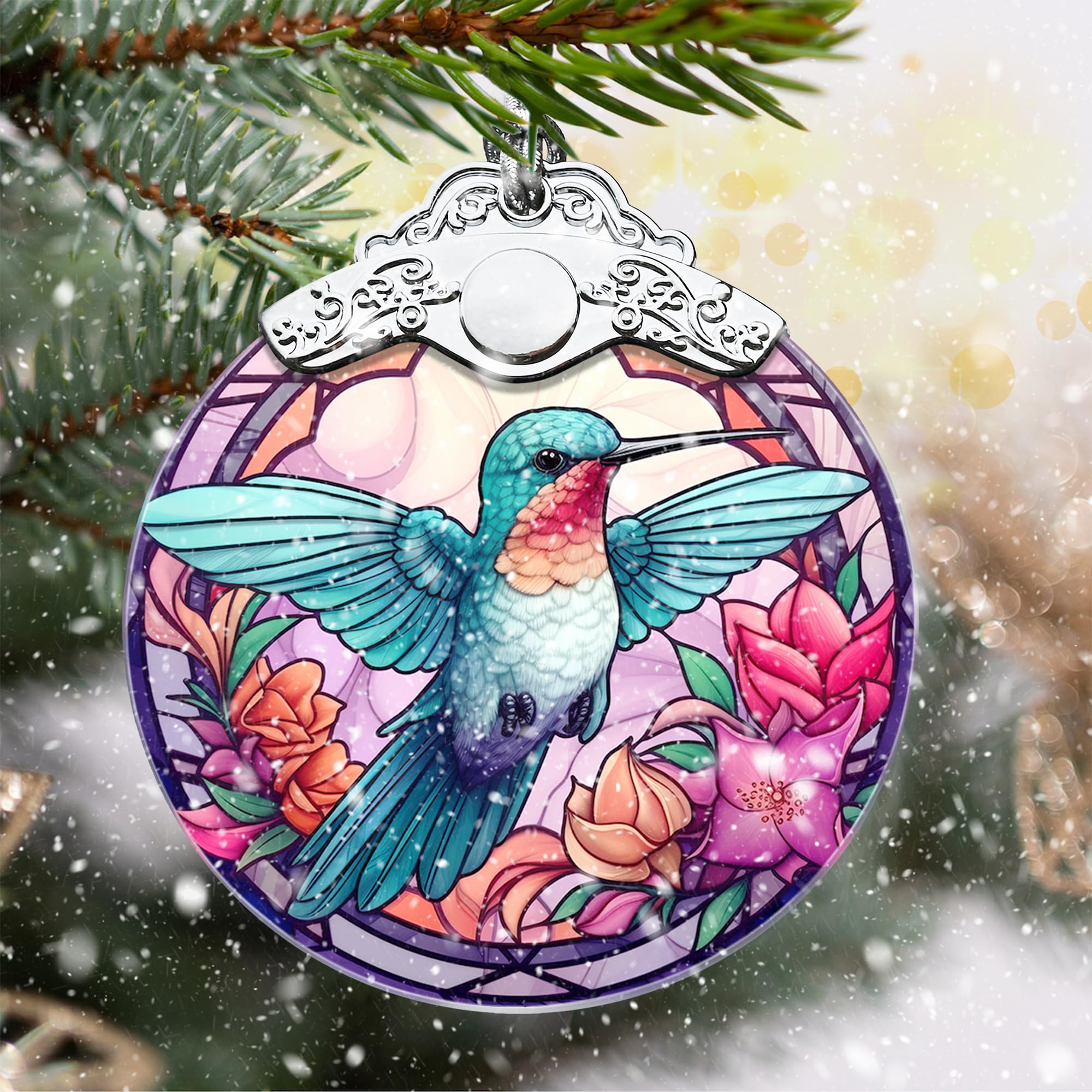 Condition photo showing New/Like New for Touber Hummingbird Ornament - Christmas Hanging Decoration for Tree and Home Decor - Pattern B