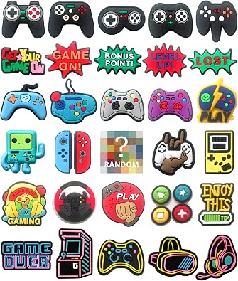 Video Game Shoe Charms for Boys,31PCS Shoe Decoration Pins for Clog,Cute Accessories for Kids Party Favor Gifts