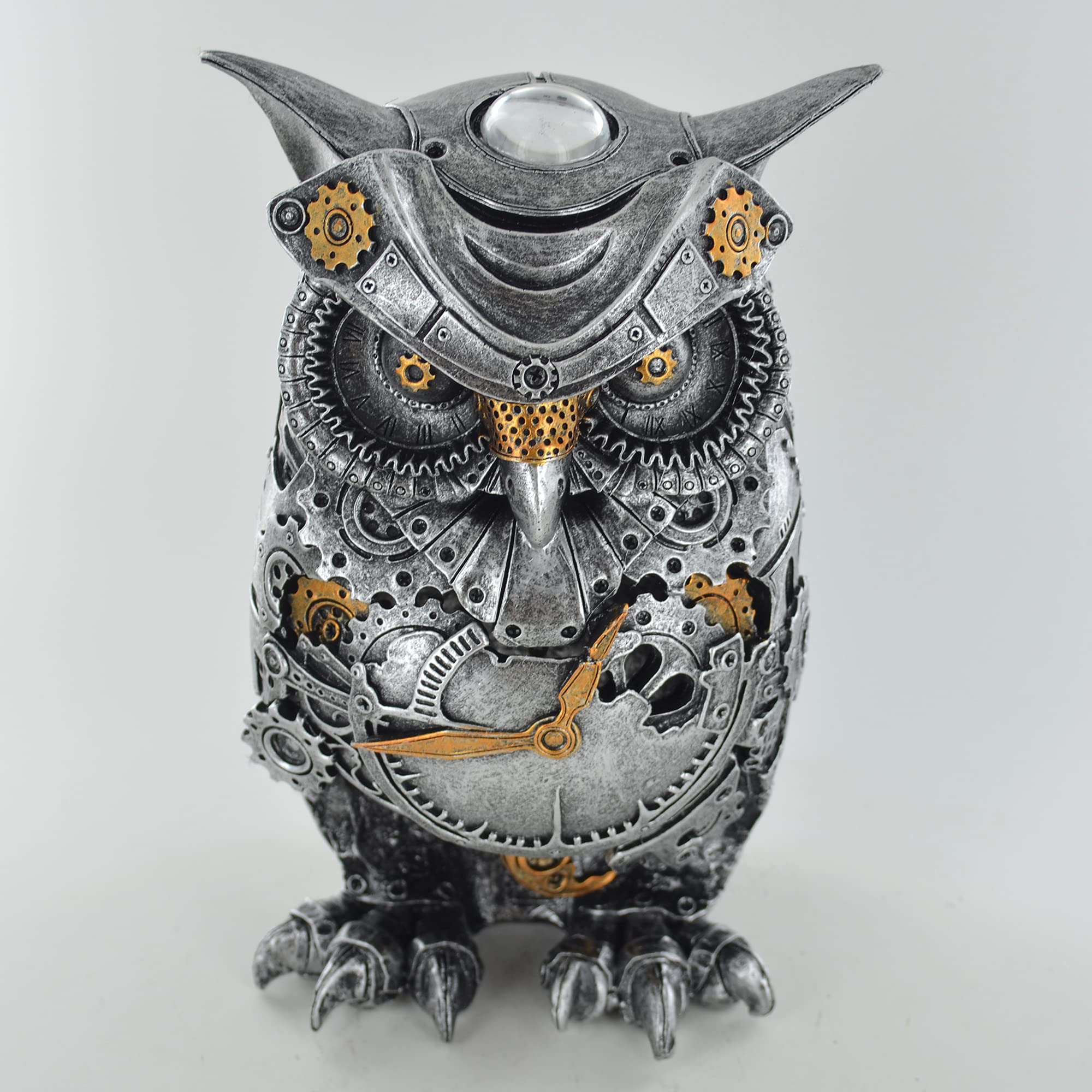 鼓の置物 Amazon.co.jp: シルバー スチームパンク スタイル フクロウ