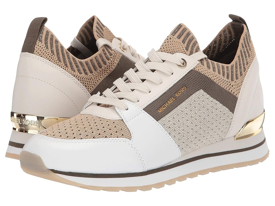 

MICHAEL Michael Kors Billie Knit Trainer (Cream) Women's Shoes, Beige