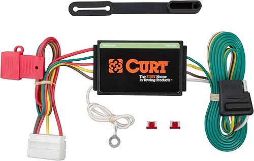 CURT 56192 Arnés de cableado de remolque personalizado de 4 pines para el lado del vehículo, se adapta a Acura MDX seleccionados