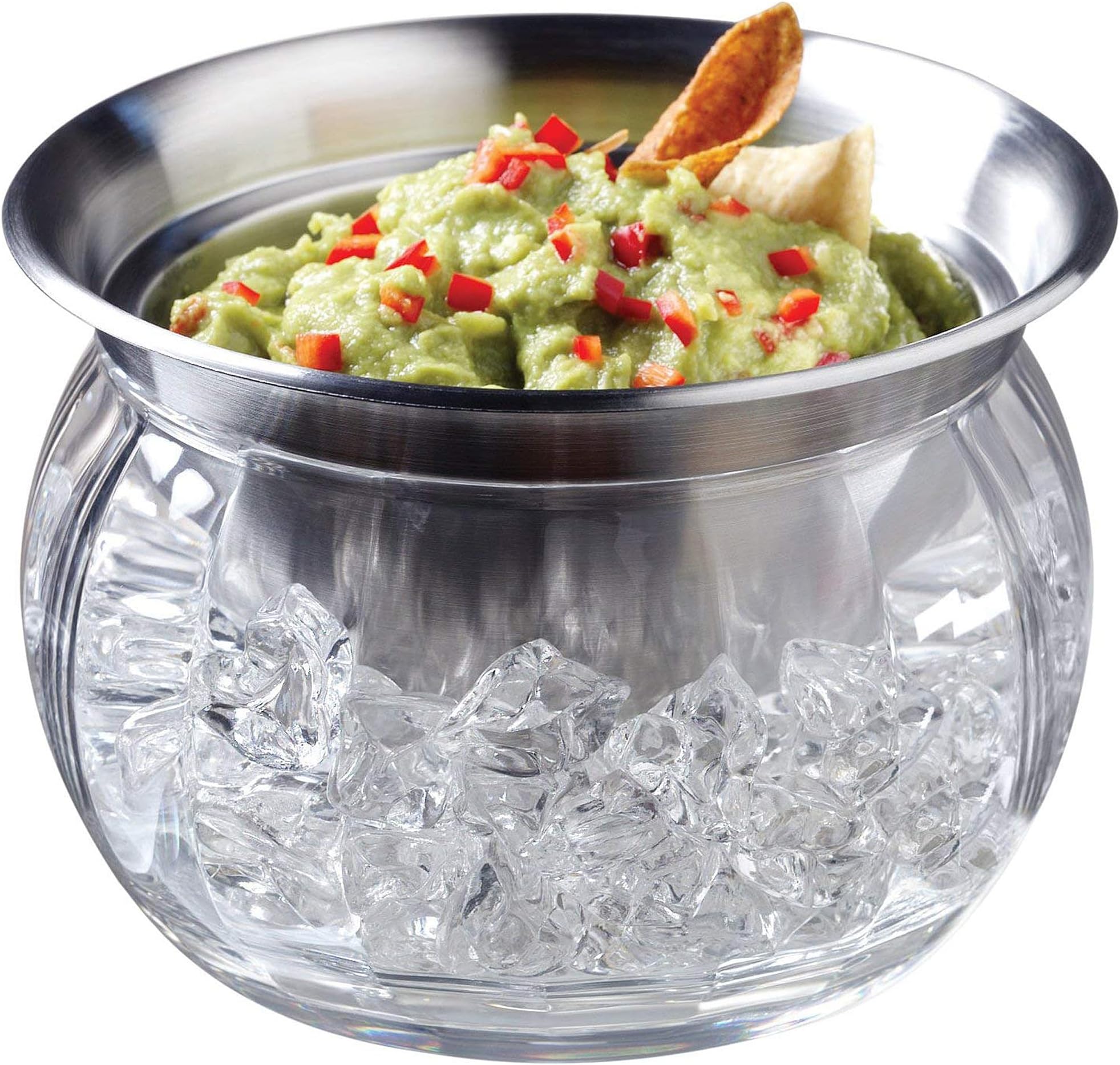 Prodyne ICED Dip-on-Ice Stainless-Steel Serving Bowl