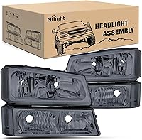 Vista 21 de Faros delanteros Nilight Silverado 2003-2006