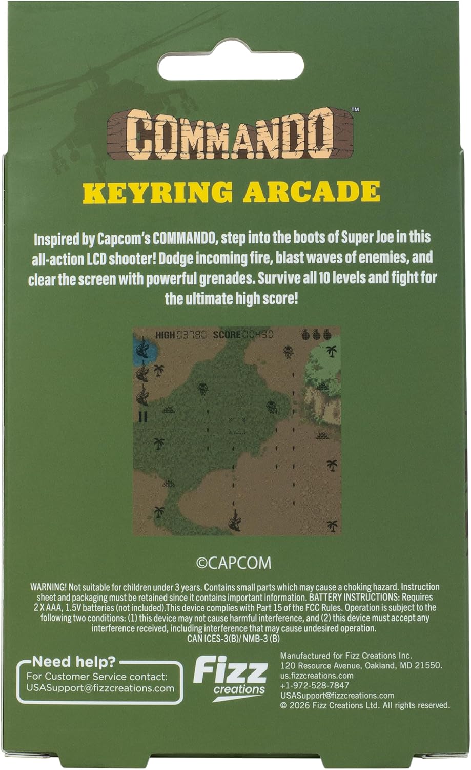 Commando Keyring Arcade Game, Multi-Level LCD Screen Handheld Mini Game Console, Retro Pocket Game Toy, Portable Keychain Arcade, Classic Electronic Game Gift Travel Toy Stocking Filler 6 81OXNSCSO3L. AC SL1500