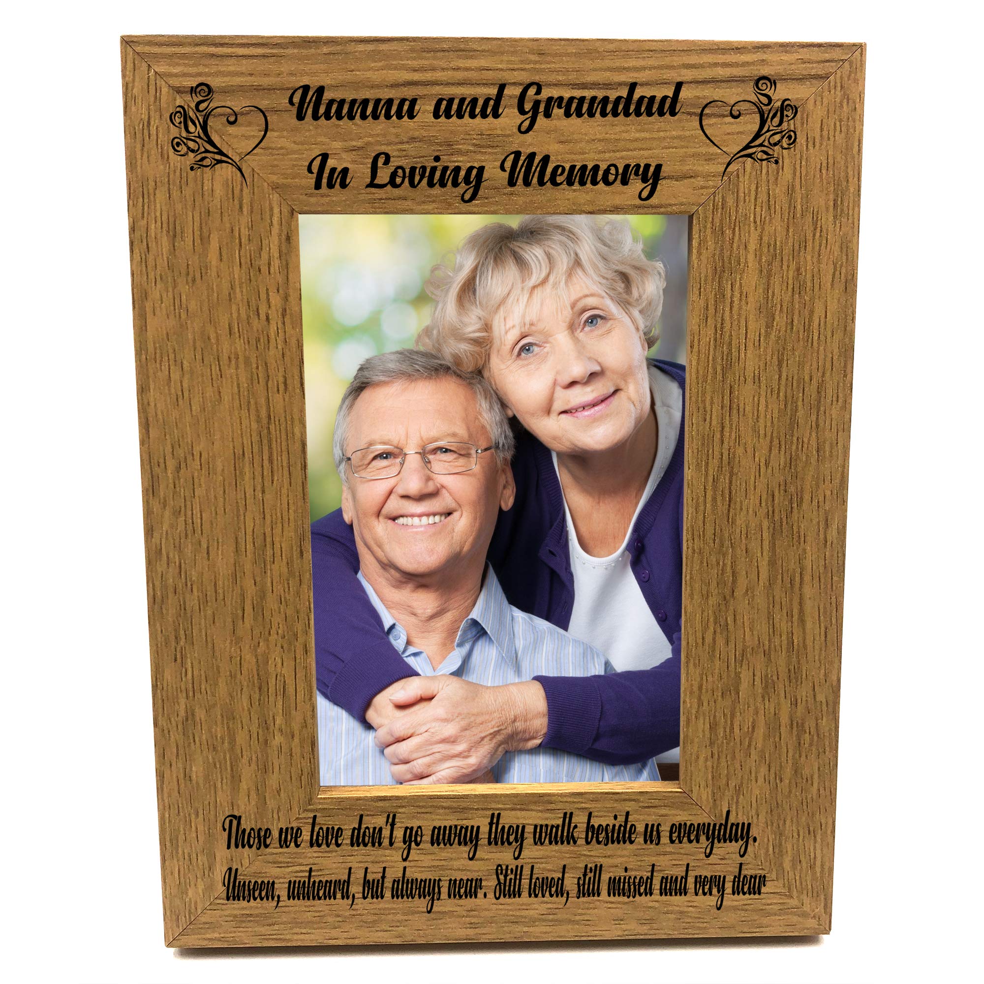 Ukgiftstoreonline Nanna And Grandad Memorial Remembrance Photo Frame Portrait (5 X 7 Inch)