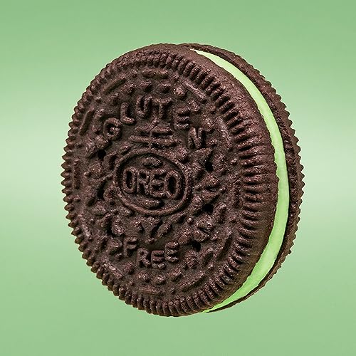 Miniatura 7 de OREO Galletas de sándwich de chocolate con crema de menta sin gluten, galletas sin gluten, 12 paquetes de 12.47 onzas