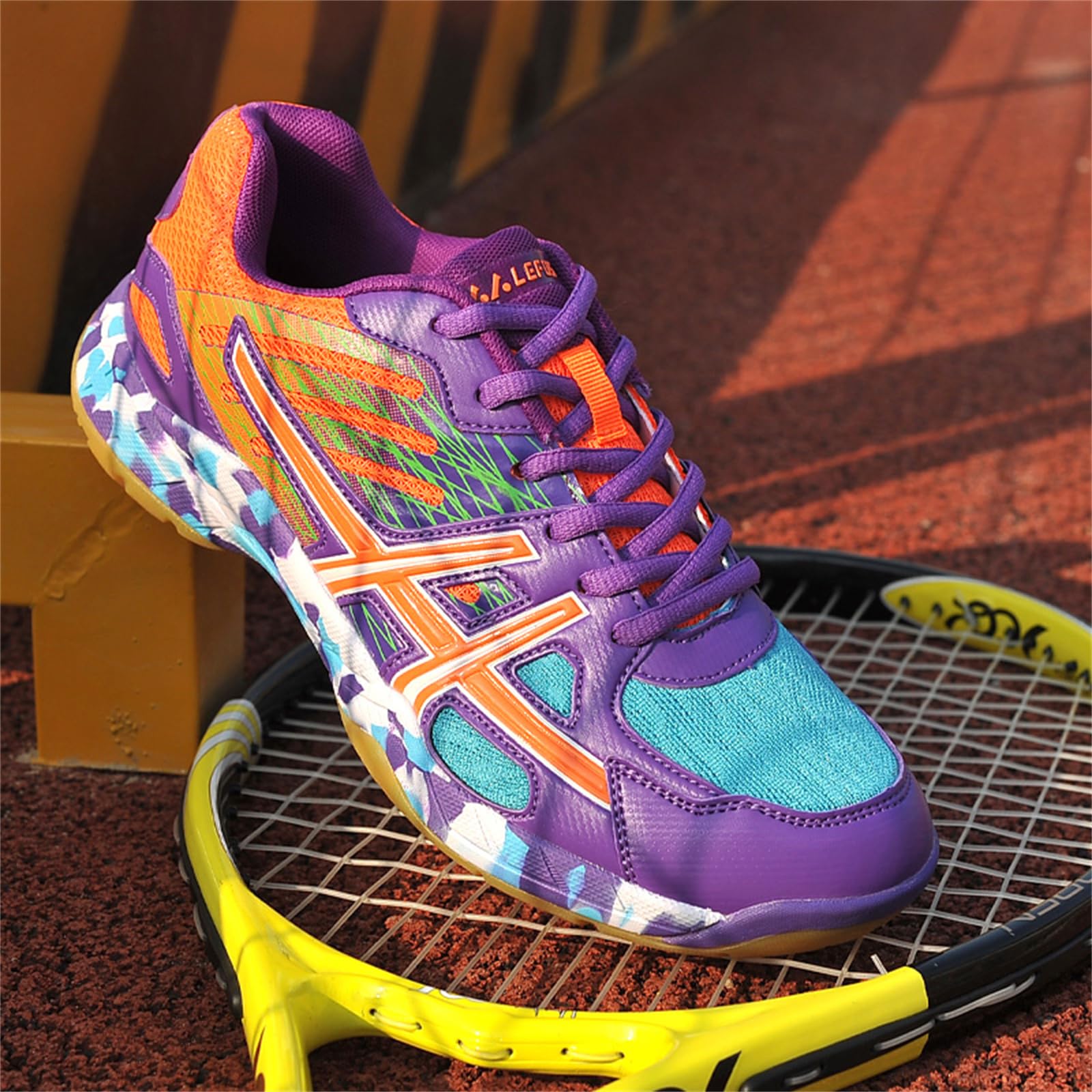 JiuQing Chaussures De Tennis pour Hommes Et Femmes Badminton Volleyball Baskets Légères Et Respirantes