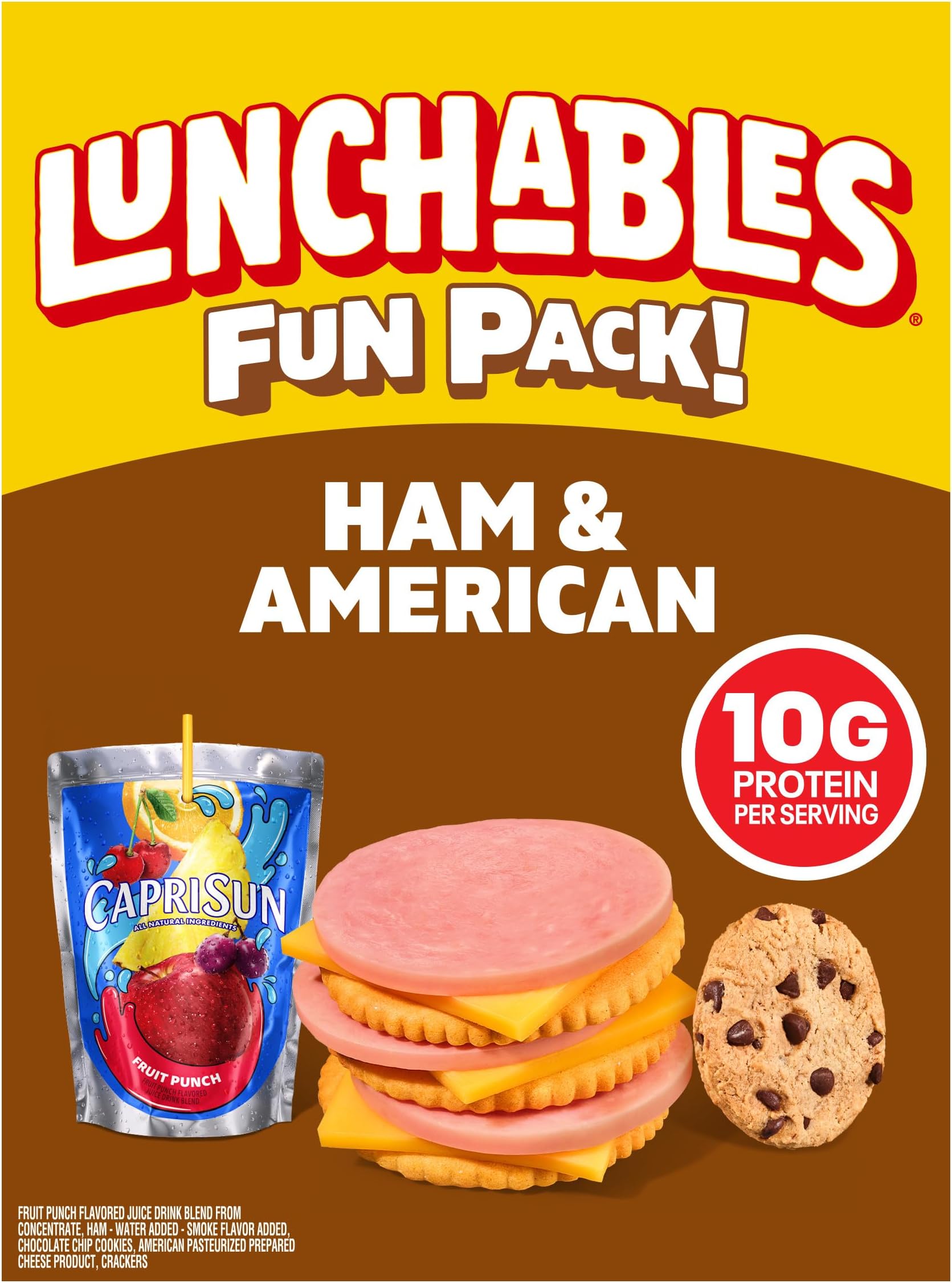 Ham and American Cheese Cracker Stackers Snack Kit, 9.1 oz Box
