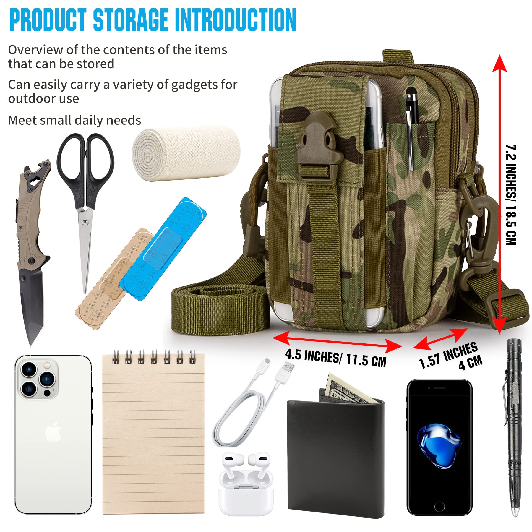 Ceinture De Transport Multifonctionnelle Pour Téléphone Portable Sac